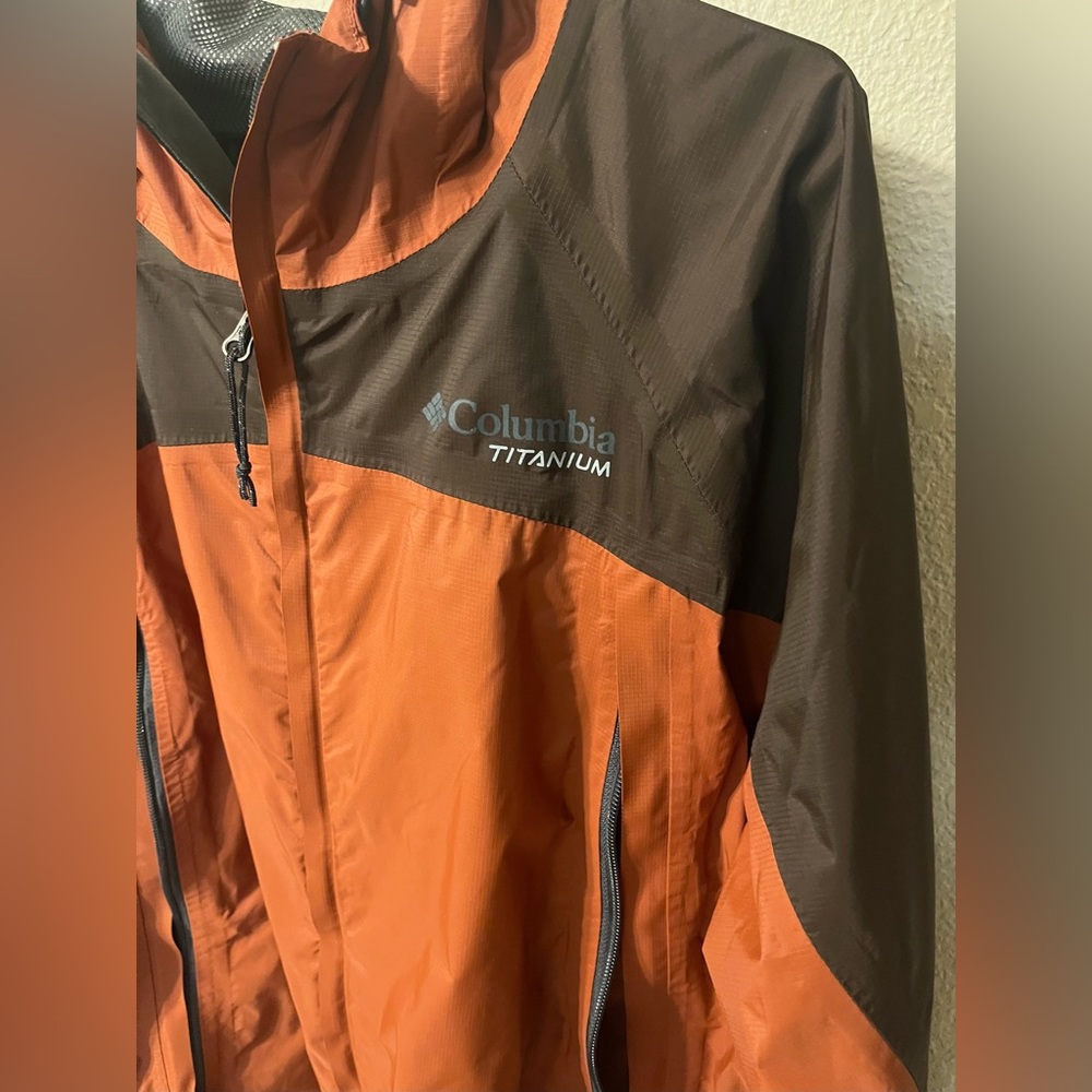 Columbia Titanium Omnitech Orange Waterproof Jacket